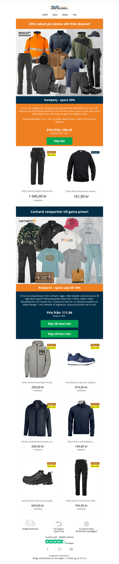 Rabatt på Mascot och Carhartt 🤩