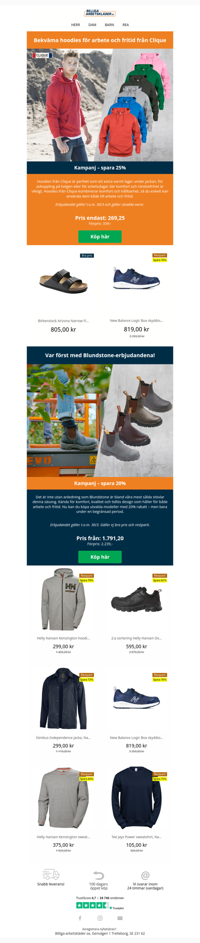 Snygga Clique hoodies med 25% rabatt