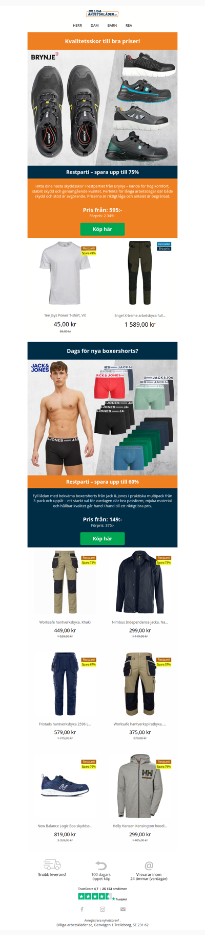 Brynje: Spara upp till 75%
