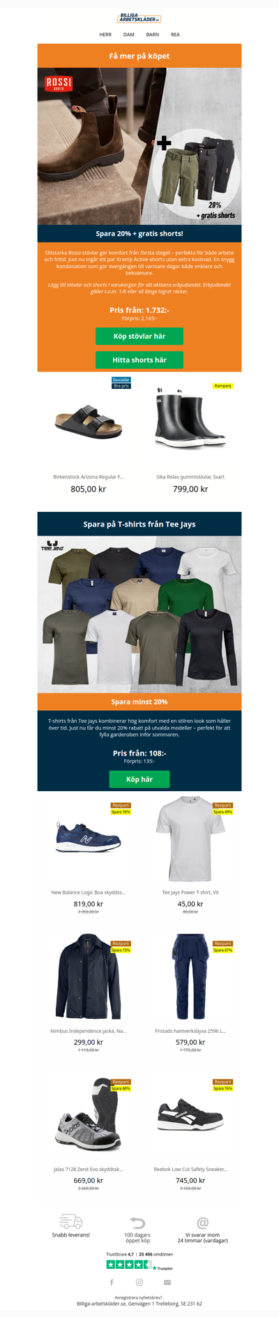 Gratis shorts med Rossi-stövlar!