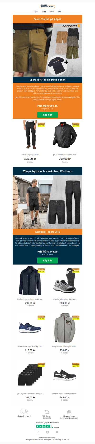Carhartt shorts + gratis T-shirt 👕
