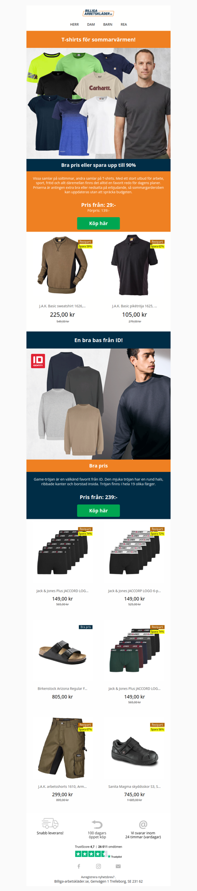 T-shirts från 29 kr. ☀️