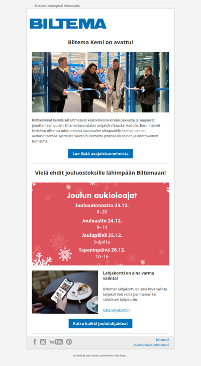 Joulun aukioloajat 🎅 Vielä ehdit jouluostoksille!