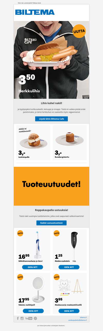 Uutuuksia Biltema Cafessa! ☕