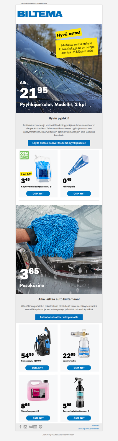 Hyviksi testatut Modelfit-pyyhkijänsulat! ⭐