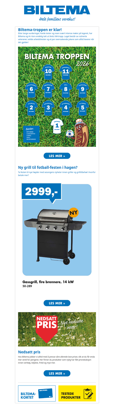 Biltema-troppen er klar!
