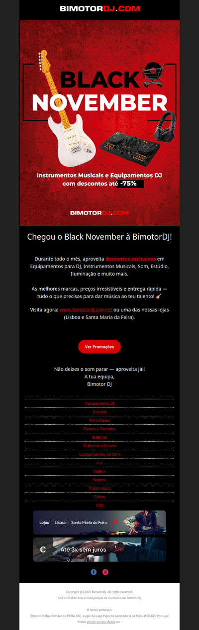 🏃💣 JÁ COMEÇOU: Black November a bombar na BimotorDJ!