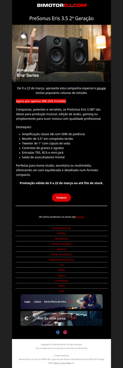 Só de 9 a 22 de março: poupe nestas colunas de estúdio ‼️