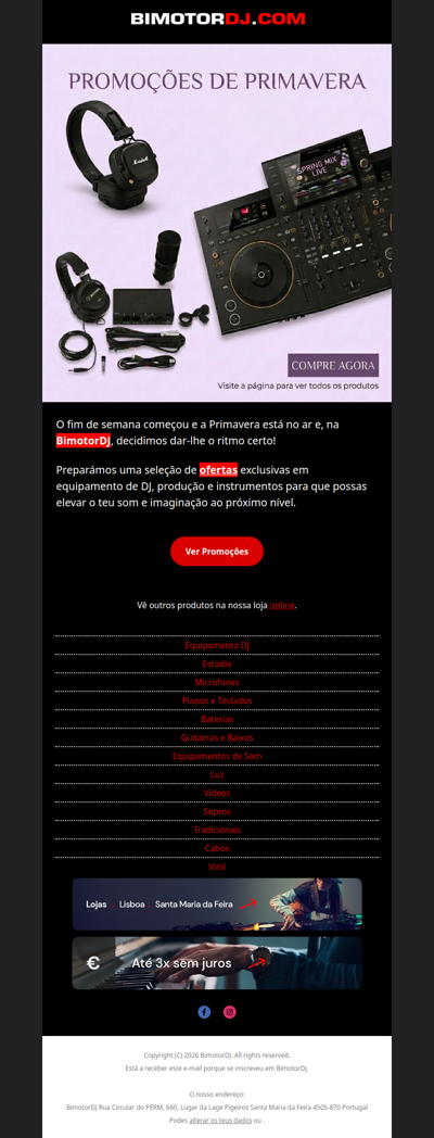 Primavera em grande: descontos exclusivos só até domingo!