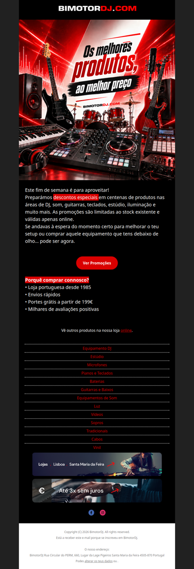 Descontos de Fim de Semana já começaram. Aproveita agora.