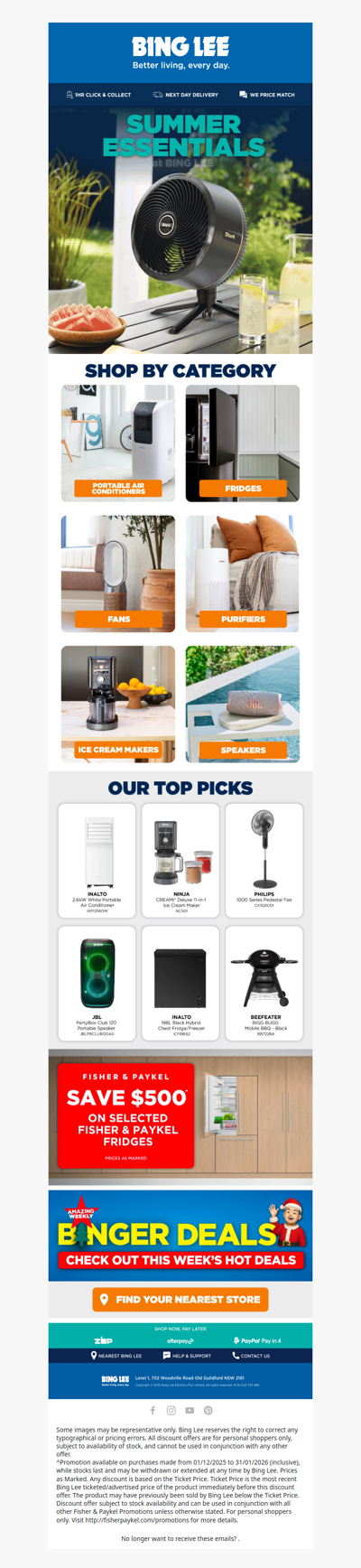 Stay Cool This Summer with Bing Lee!☀️