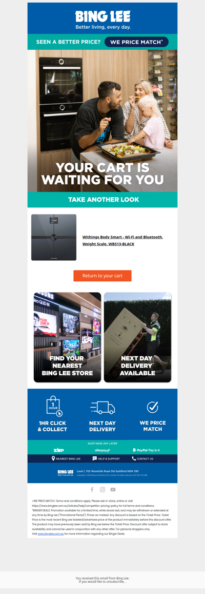 You left something behind. Let's go get it 🛒