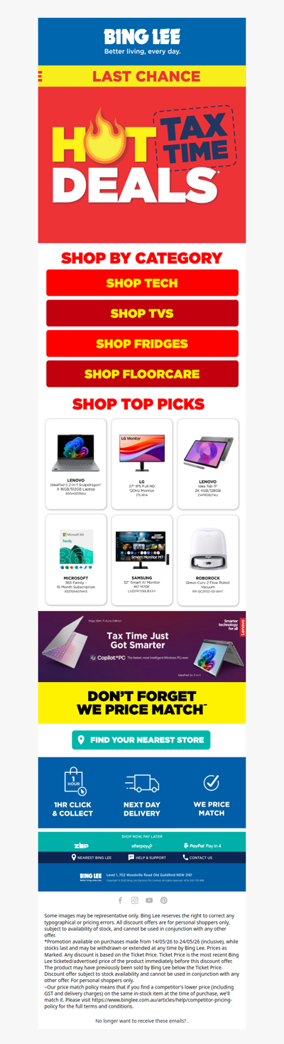 Last chance for Hot Tax Time Deals ⏳