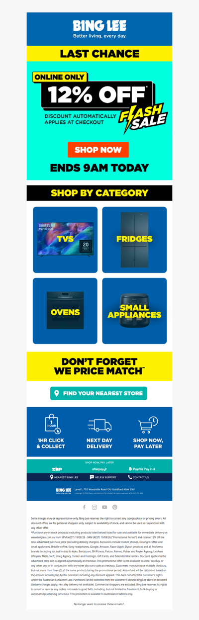 Still thinking about that 12% off? ⏳