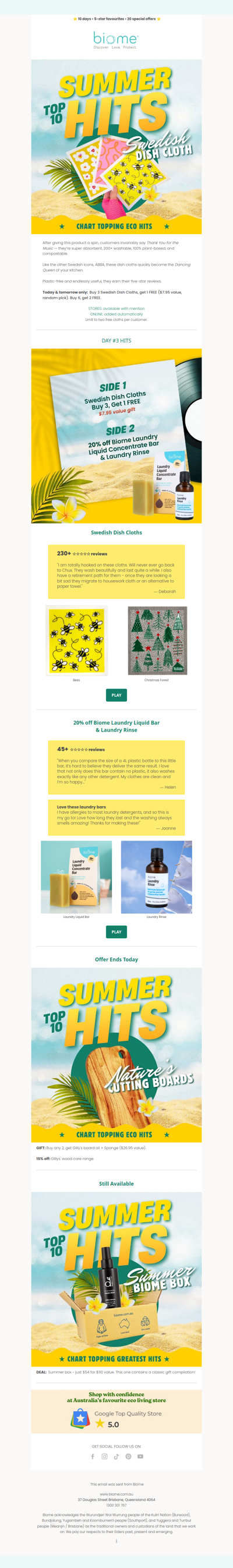 Day 3: GIFT with Swedish Cloths + 20% off Biome Laundry Solutions