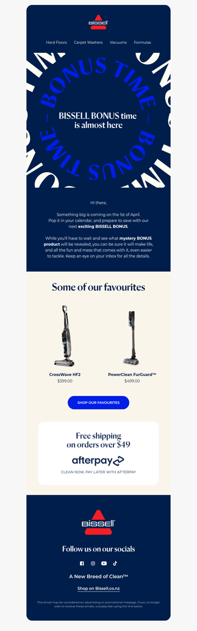 It's almost BISSELL Bonus time