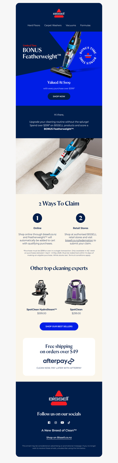 Hey, it’s time to redeem your BONUS Featherweight™