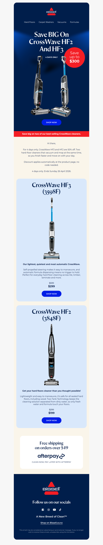 It’s on! 50% off CrossWave. 4 days only 🔥