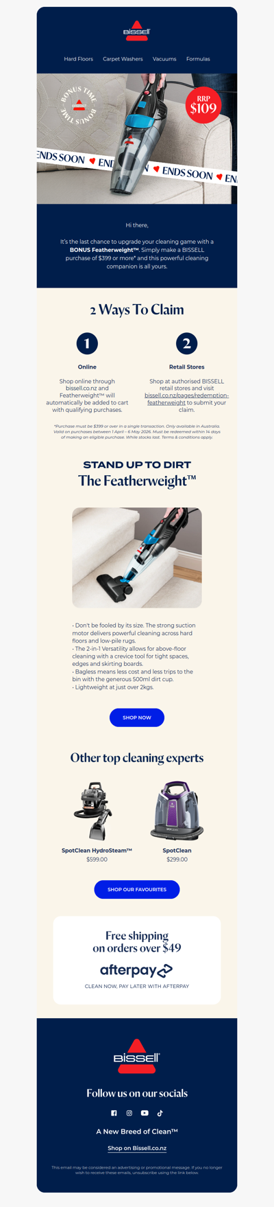 Last chance to score a BONUS Featherweight™