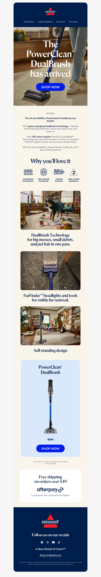 Meet the all new PowerClean® DualBrush
