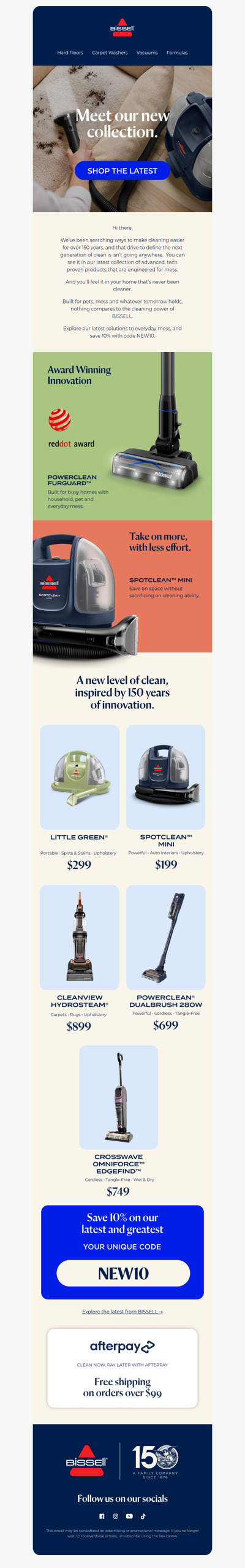 New from BISSELL. Save 10% on the next gen.