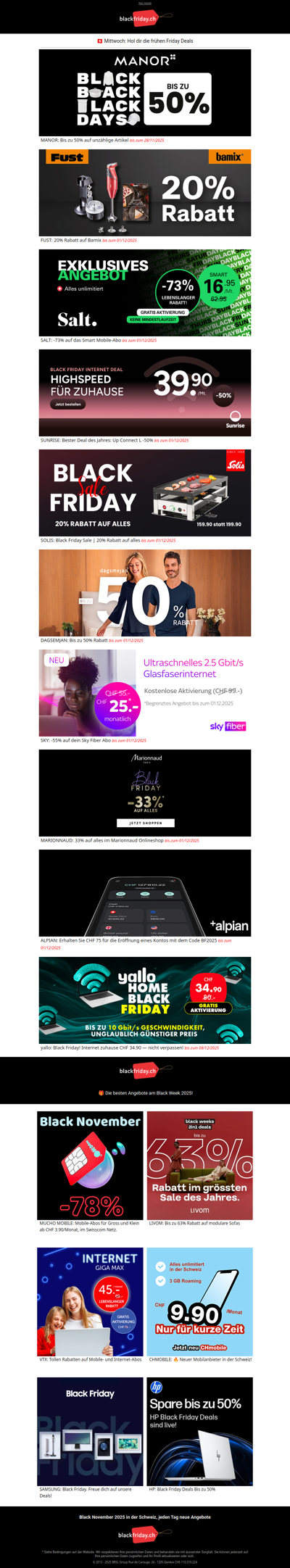 👀Mittwoch-Tipp: Friday Deals schon vor Freitag