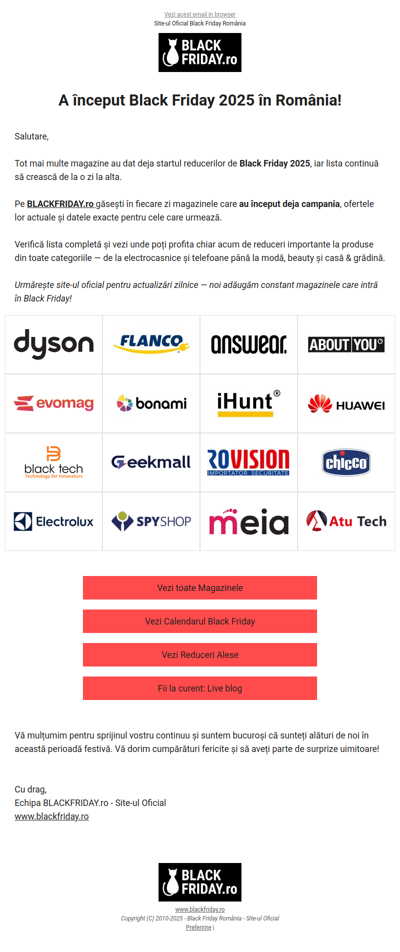 🔥 A început Black Friday 2025 – Dyson, FLANCO, ANSWEAR, ABOUT YOU, evoMAG