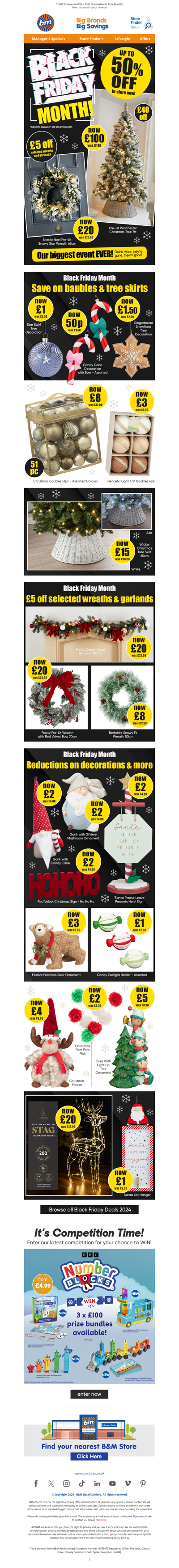 Black Friday Month has Landed at B&M!