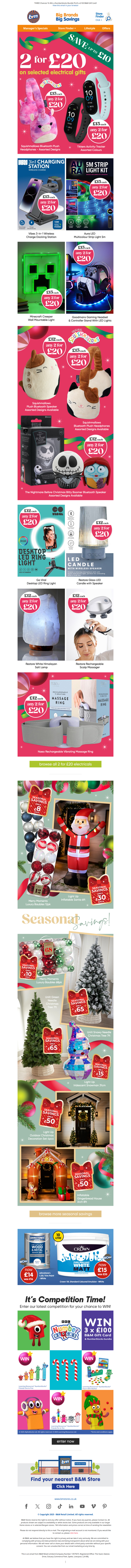 Double the Joy — 2 for £20 Electricals & Seasonal Savings Inside!