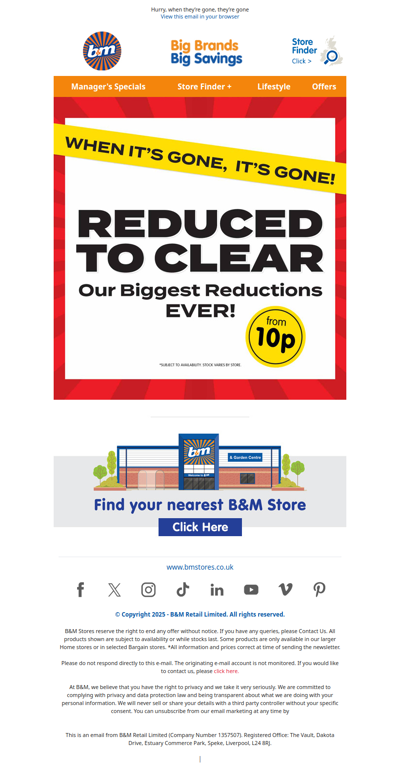 The Reduced to Clear Event starts now from 10p