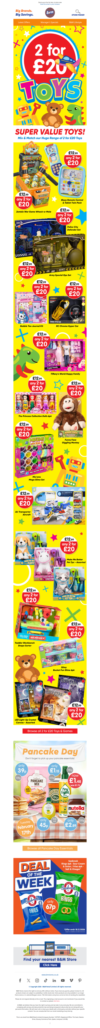 2 for £20 Toys – Half Term Sorted