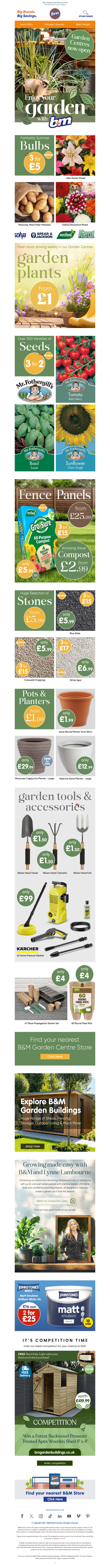 Garden Centres Now Open at B&M 🌱