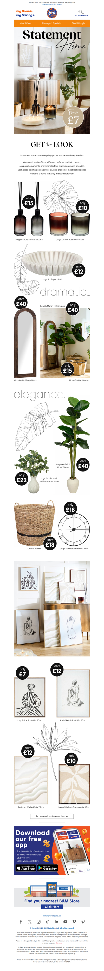 Make a Statement at Home from £7