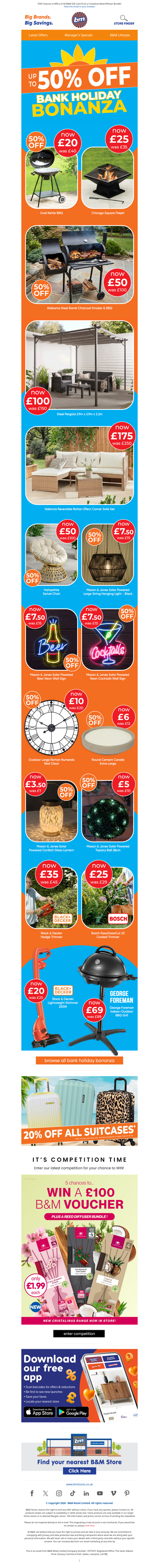 Bank Holiday Bonanza Starts Now – Over 100 lines up to 50% off