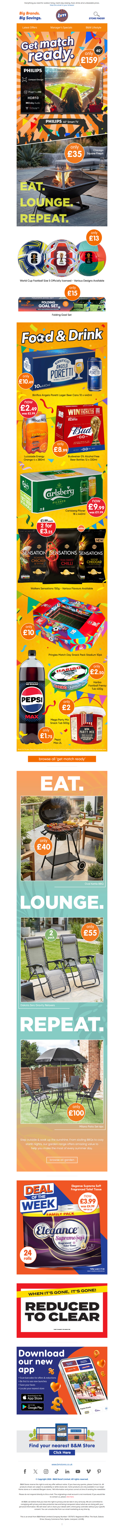 Sunshine, garden days & big game nights – we've got you covered ☀️