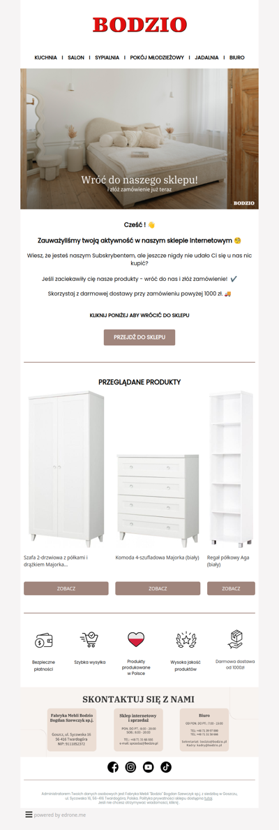 Wróć do nas i złóż swoje pierwsze zamówienie! 🤩