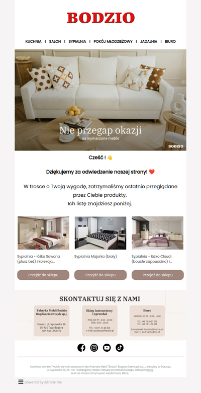 Wyłącznie dla Ciebie — oferta na Sypialnię Majorka