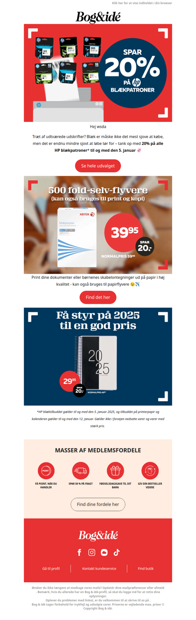 Spar 20% på HP blæk 🦑🖨️