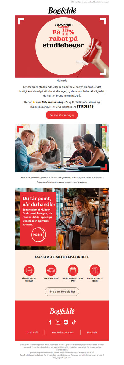 Spar 15% på Studiebøger 🧑‍🎓