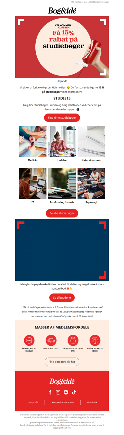 Spar 15% på studiebøger* 🎉📚