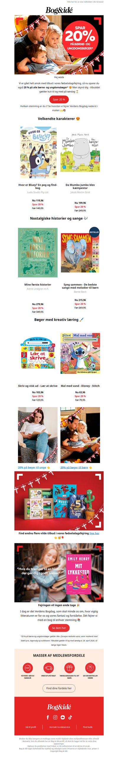 Spar 20 % på begge kategorier 😱