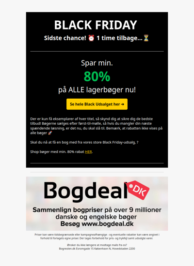 Sidste chance! 1 time tilbage...⏳ Spar 80% på alle disse bøger 📚