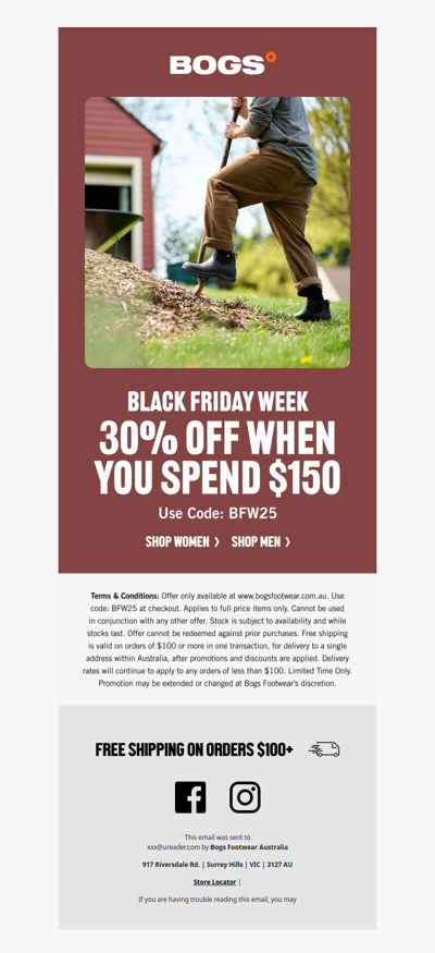 30% Off When You Spend $150 Continues