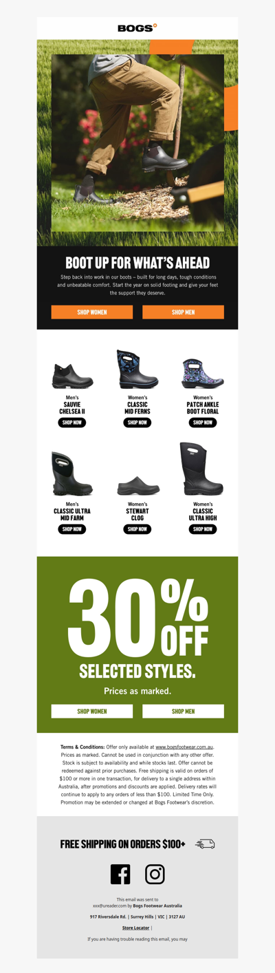 30% Off Selected Styles