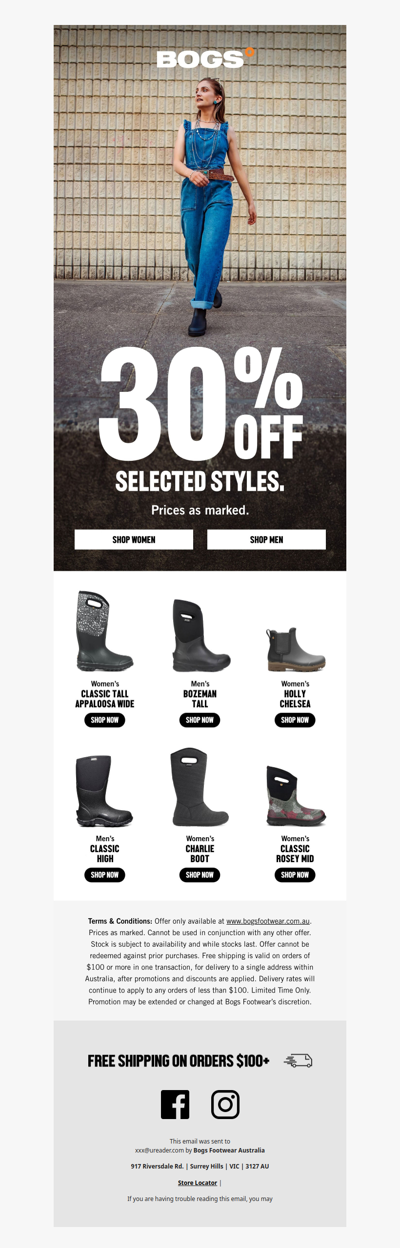 Don't Miss This | 30% Off Selected Styles