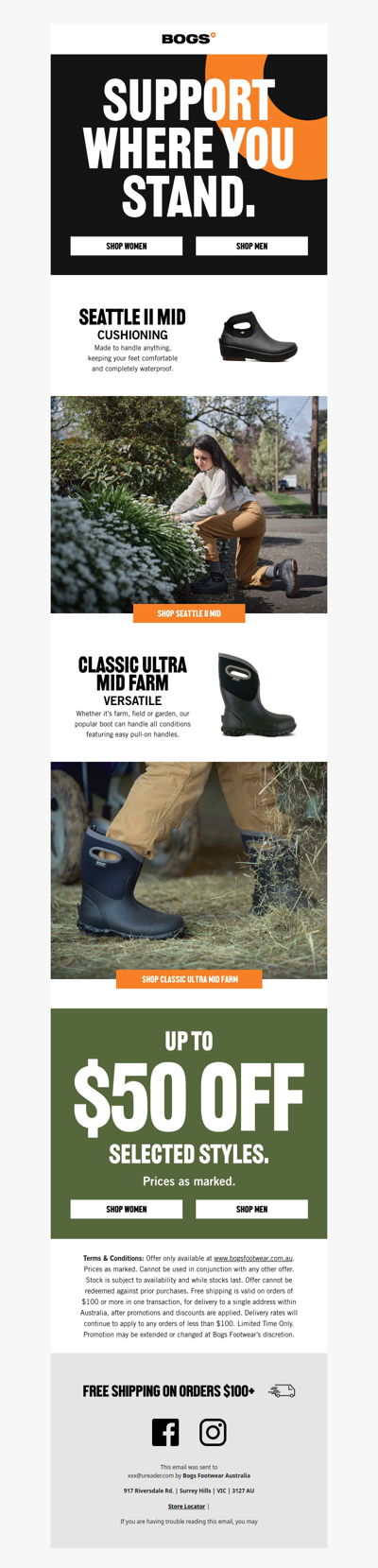 Up To $50 Off Selected Styles