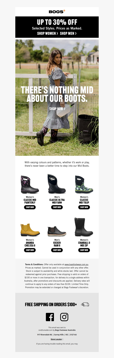 Up To 30% Off Selected Styles | Starts Now