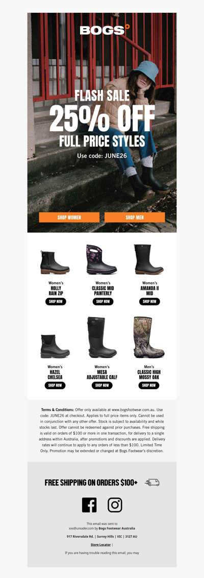 25% Off Full Price Continues