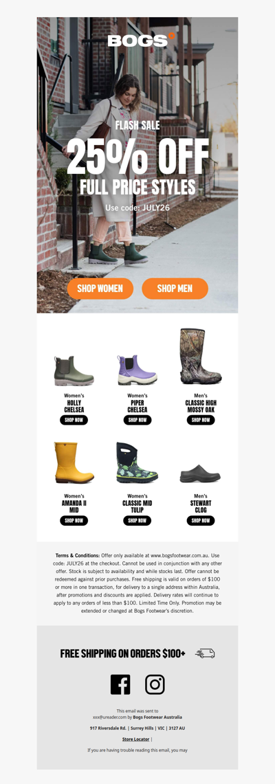 25% Off Full Price Continues