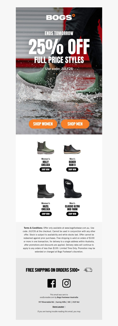 Sale Ends Tomorrow